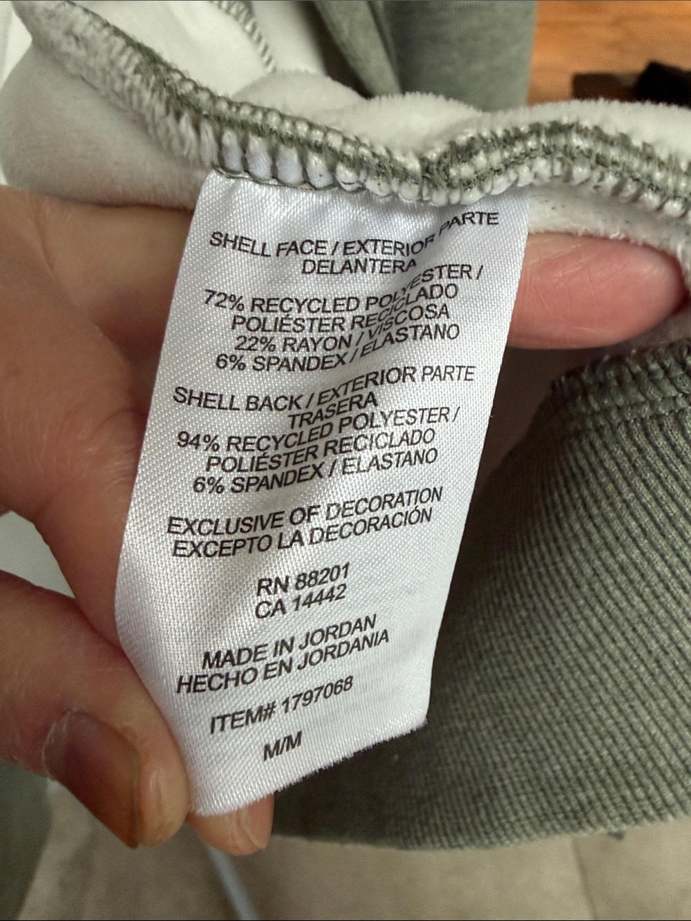 Mondetta Women's Heathered Full-Zip Fleece Jacket- Sage Color - Size Medium - Picture 7 of 9